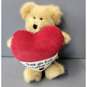 Boyds Bear The Head Bean Collection Plush Manny Heart Toy Collection 9" Tall